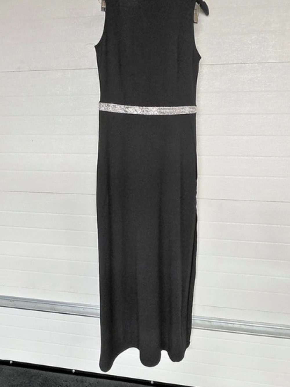 Fashion Nova Black Embellished Maxi Dress Like New